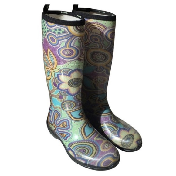 colorful rain boots